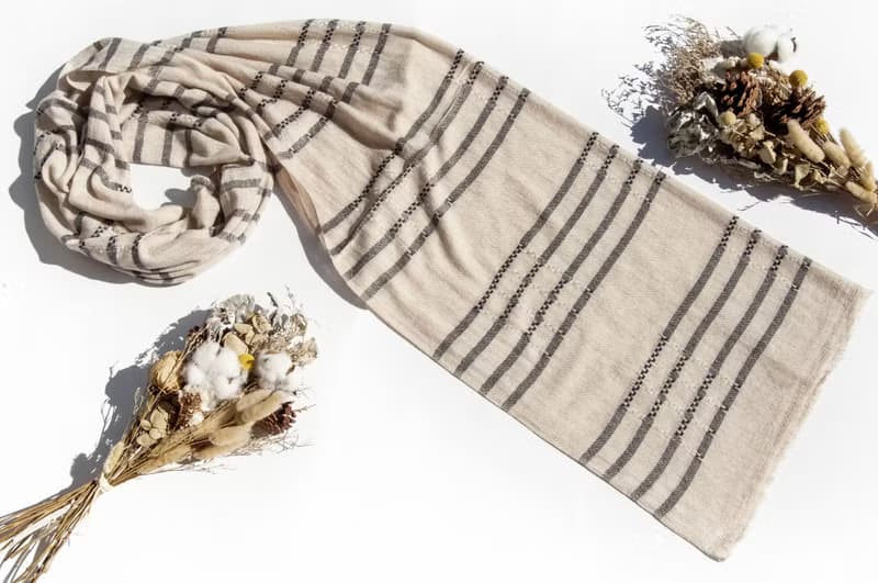 喀什米爾Cashmere 針織圍巾 純羊毛圍巾 手織圍巾 編織圍巾-希臘