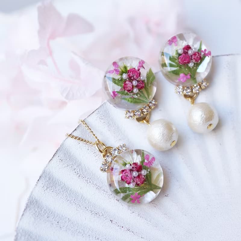 かすみ草の花束ジュエリーset