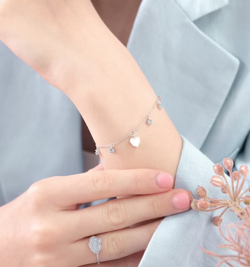 愛心母貝純銀手鏈 Charming wonders
