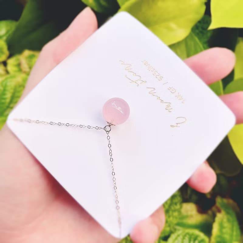 輕珠寶頂級晶體星光粉晶球 項鍊水晶