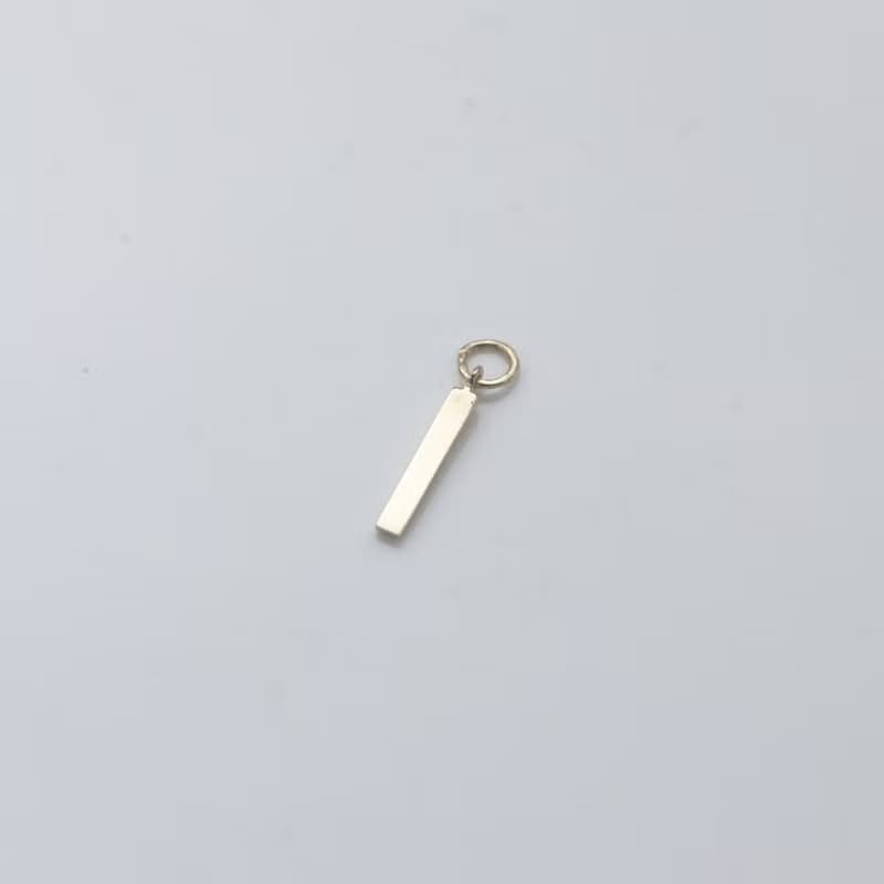 14K 金直條耳環墜飾