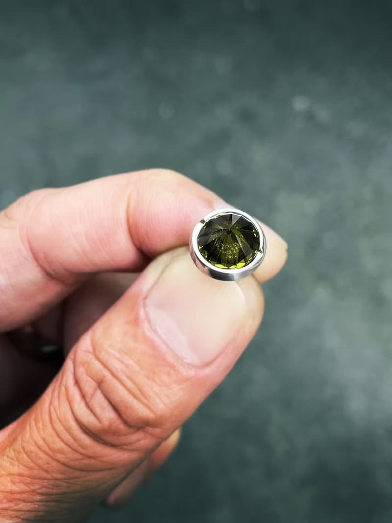 純淨系列【銀雪】925純銀耳飾/帶鑽耳釘(單個) | 圓形 聖誕禮物