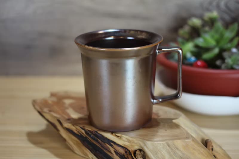 【送禮好物】240ml 柴燒古銅金 方韻杯 咖啡杯 台灣鶯歌製