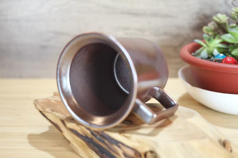 【送禮好物】240ml 柴燒古銅金 方韻杯 咖啡杯 台灣鶯歌製