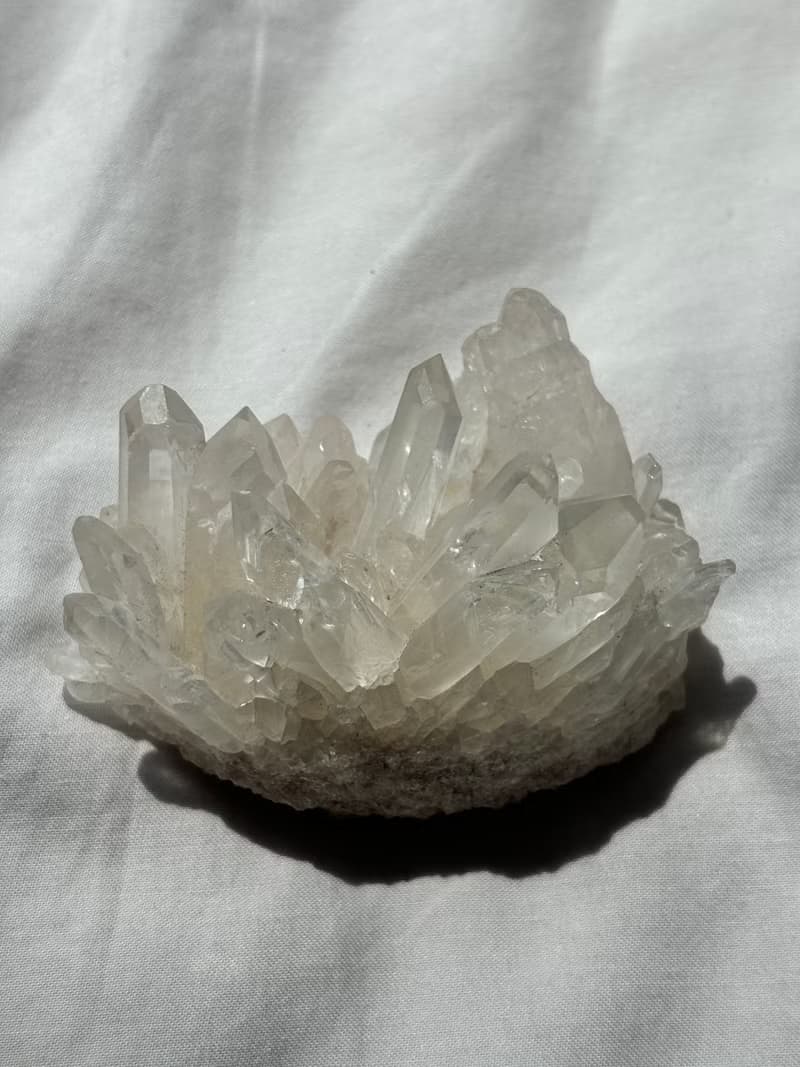 喜馬拉雅 白水晶 透體彩虹 刀刻紋 印記 白水晶簇 手握 今日和你