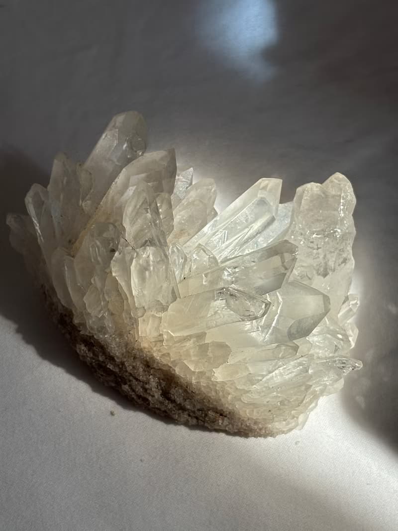 喜馬拉雅 白水晶 透體彩虹 刀刻紋 印記 白水晶簇 手握 今日和你