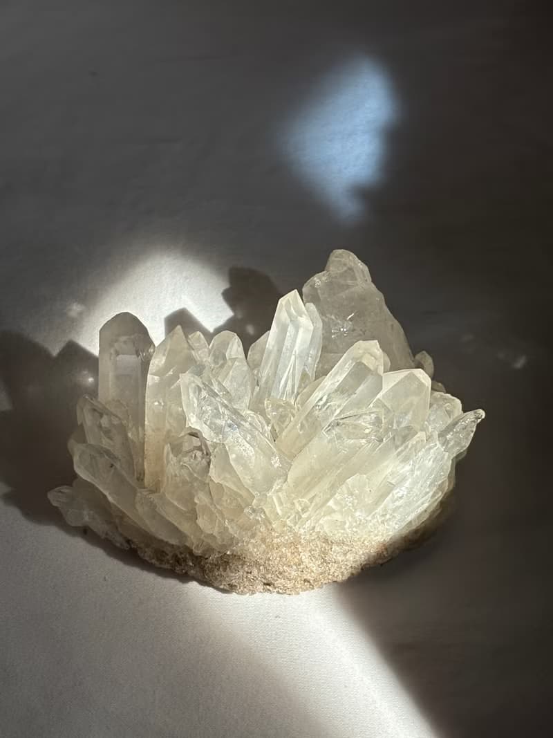 喜馬拉雅 白水晶 透體彩虹 刀刻紋 印記 白水晶簇 手握 今日和你