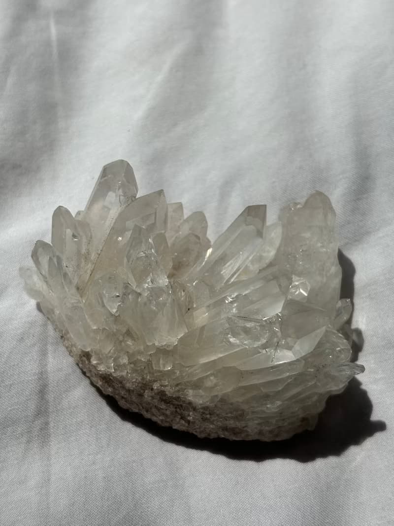 喜馬拉雅 白水晶 透體彩虹 刀刻紋 印記 白水晶簇 手握 今日和你