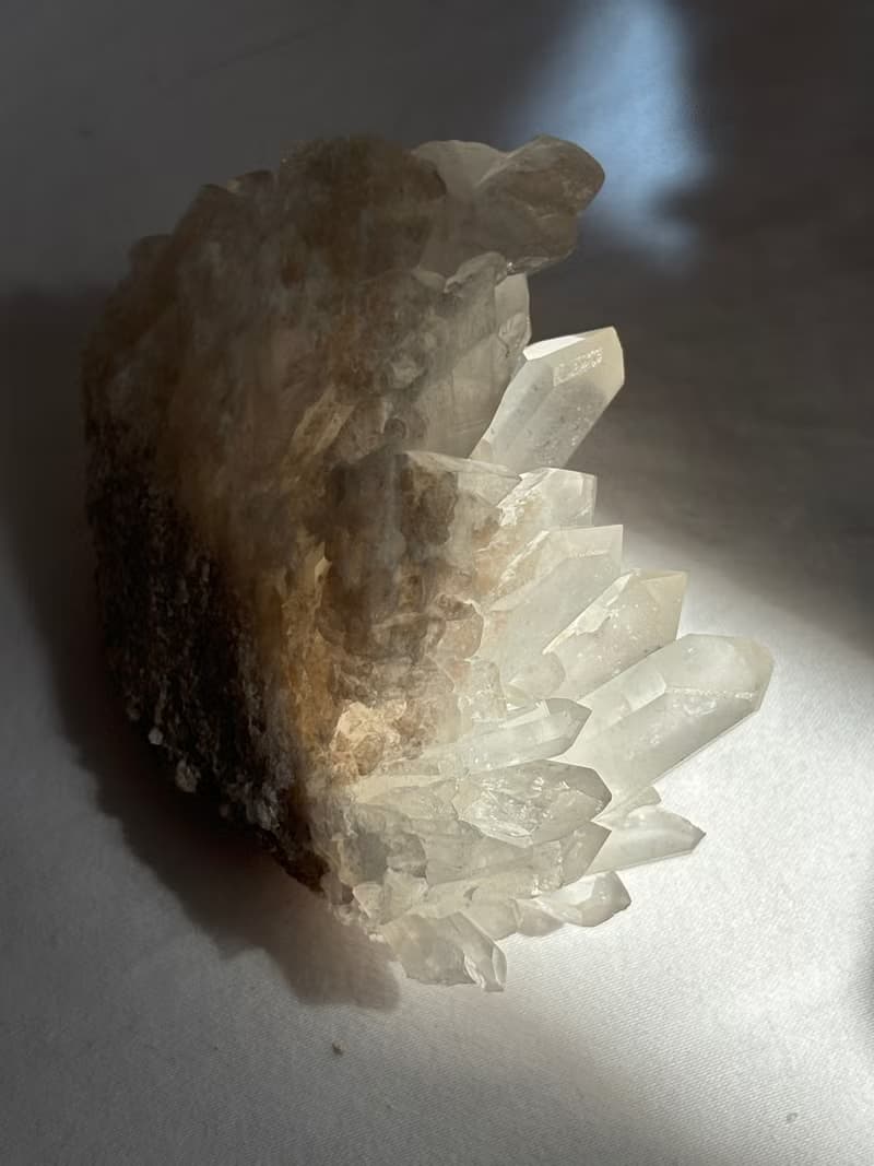 喜馬拉雅 白水晶 透體彩虹 刀刻紋 印記 白水晶簇 手握 今日和你