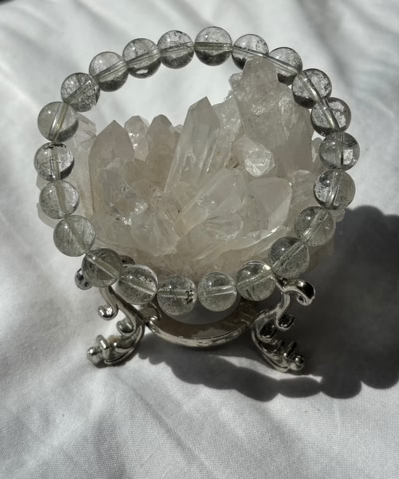 喜馬拉雅 白水晶 透體彩虹 刀刻紋 印記 白水晶簇 手握 今日和你