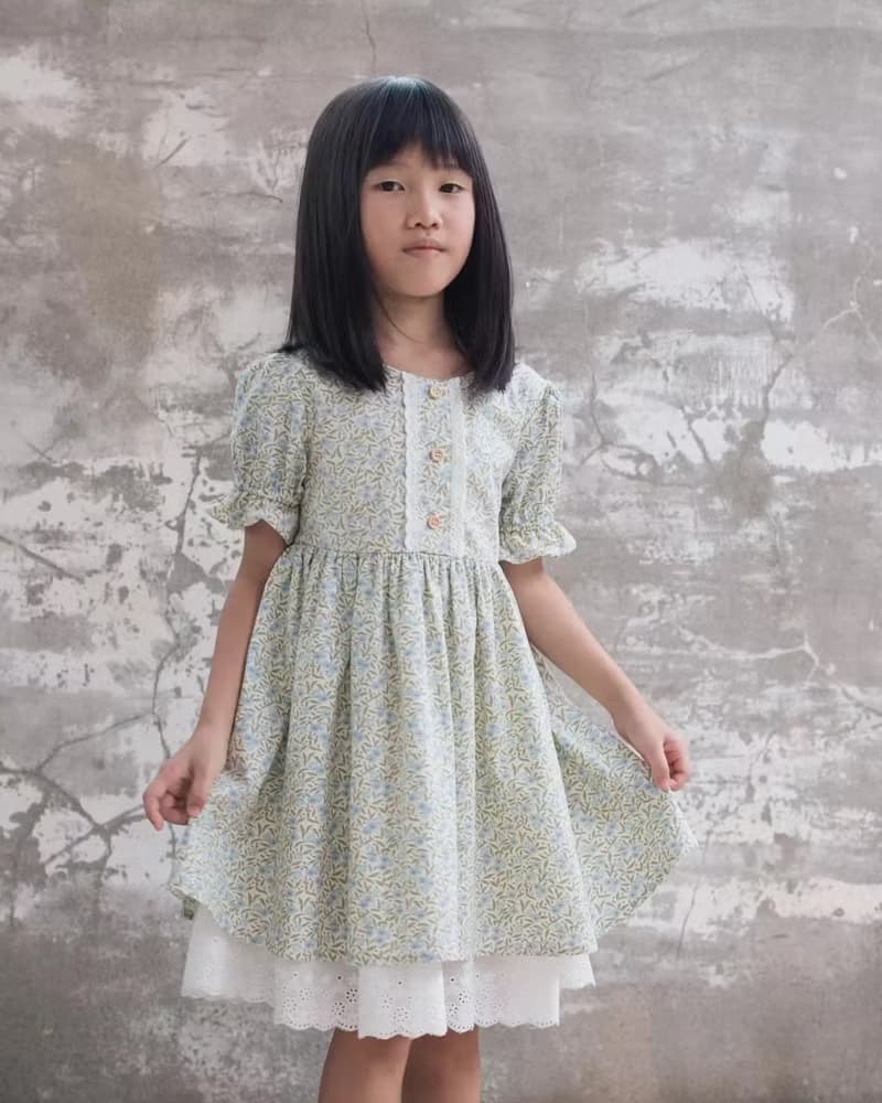 女童歐洲小碎花鄉村風洋裝