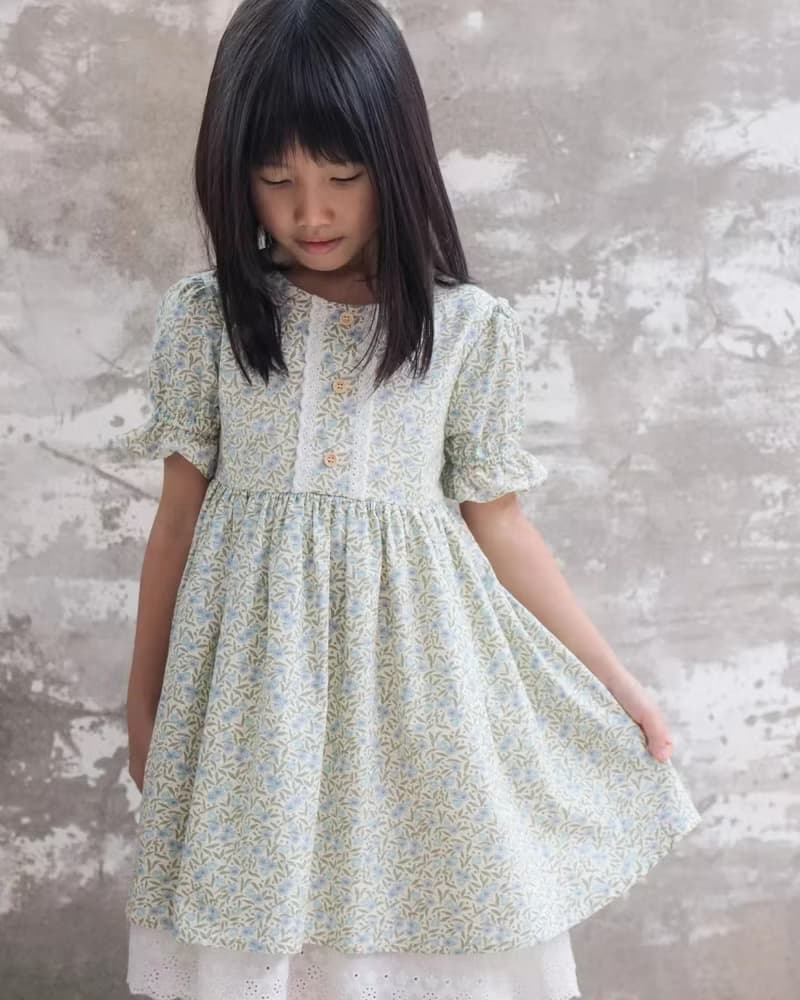 女童歐洲小碎花鄉村風洋裝
