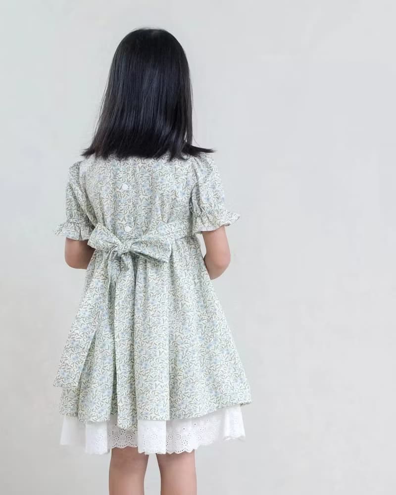 女童歐洲小碎花鄉村風洋裝