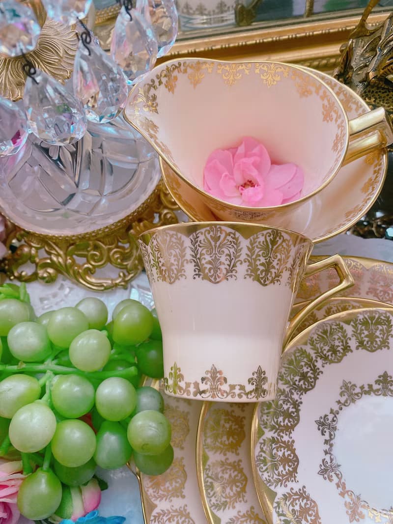 1927 年 Royal Albert 新藝術時期古董杯花茶杯咖啡杯母親節禮物