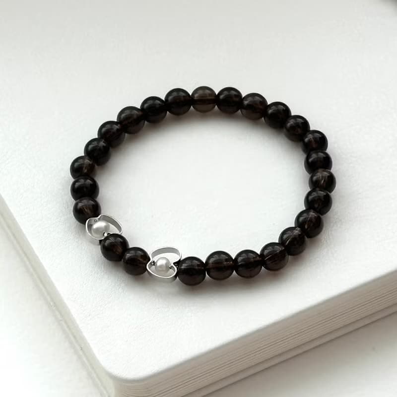 【強大心靈保護石】茶晶雙扣手鏈5款瑪瑙珍珠 安定思緒 消除壓力