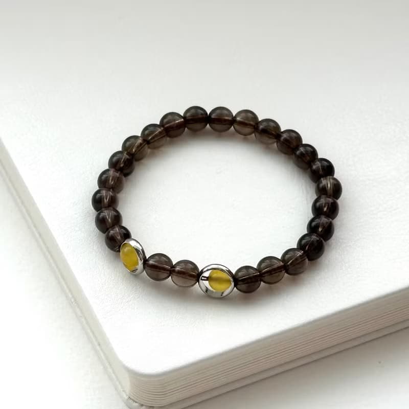 【強大心靈保護石】茶晶雙扣手鏈5款瑪瑙珍珠 安定思緒 消除壓力