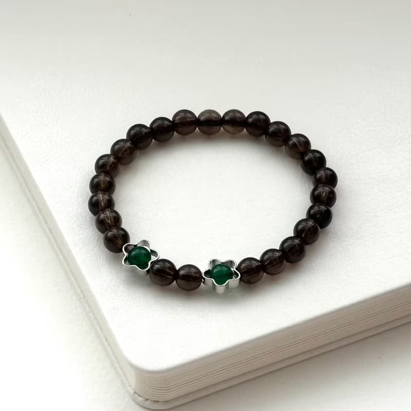 【強大心靈保護石】茶晶雙扣手鏈5款瑪瑙珍珠 安定思緒 消除壓力