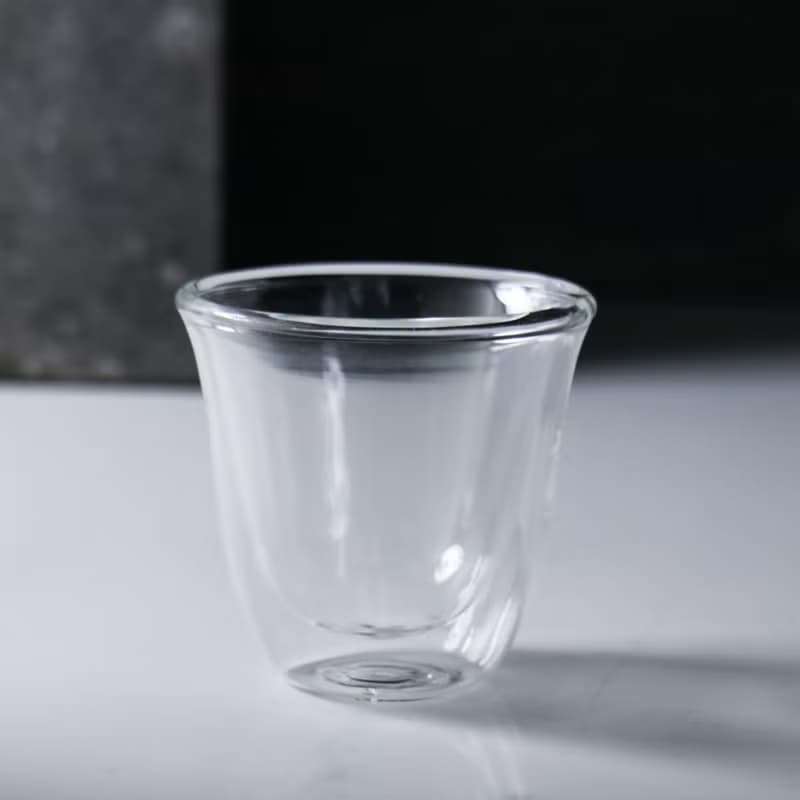 60cc【Espresso杯刻字】義大利Delonghi迪朗奇暖在心雙層玻璃杯
