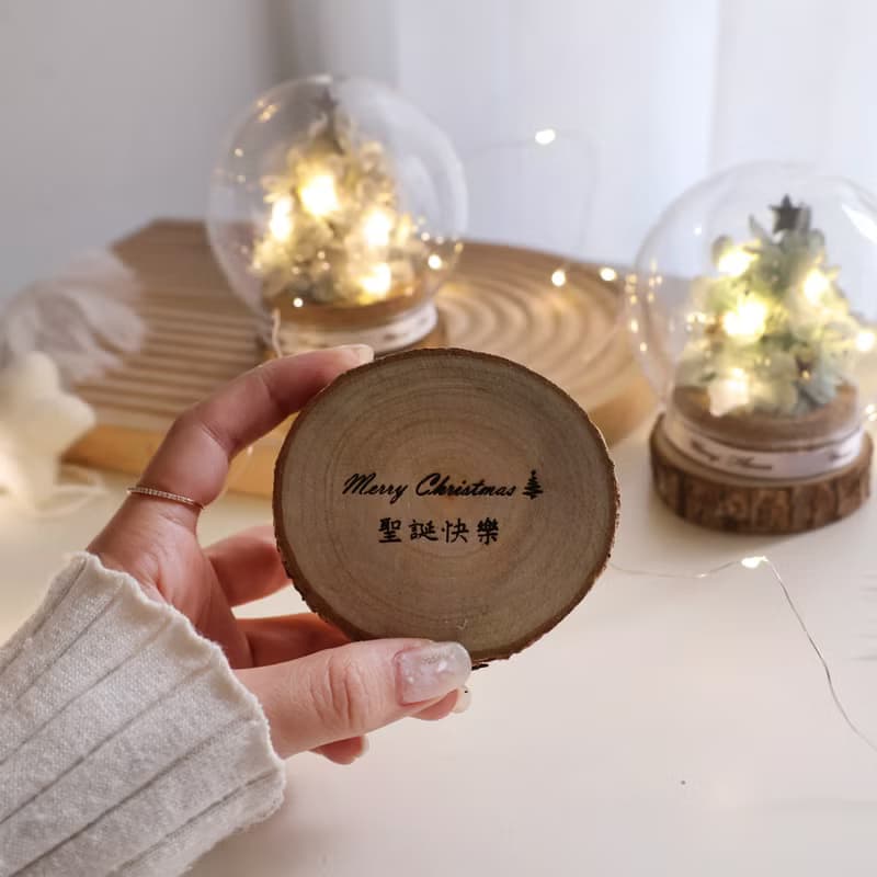 DIY多款松果聖誕樹魔法球小夜燈 乾燥花 聖誕禮盒 交換禮物材料包