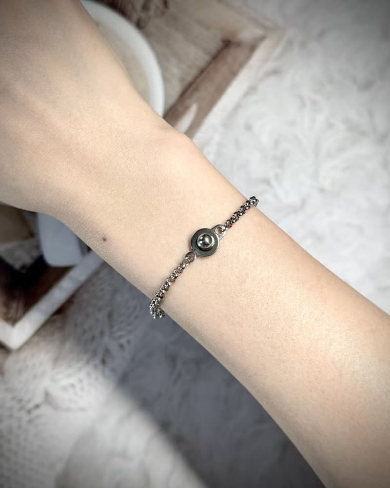 True Wish 捕夢網珍珠手鍊 - 醫療鋼配飾 / 淡水珍珠 / 銀曜石