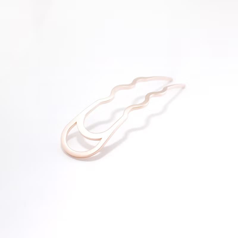 KANZASHI Hair pin 【Basic / Round / Pink Gold】