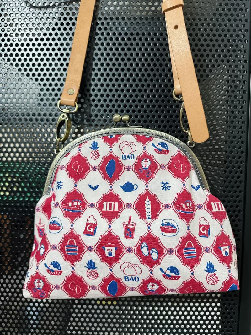 臺灣圖案口金包v ESG包材v 斜背肩背v 101茶葉珍奶藍白天燈小籠包