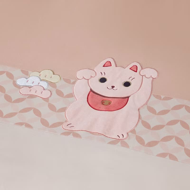 招財貓 四季被-瑰蜜粉