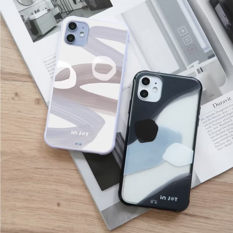 iPhone 13/13pro/12/11/SE3香芋千層派輕巧耐撞擊邊框手機殼