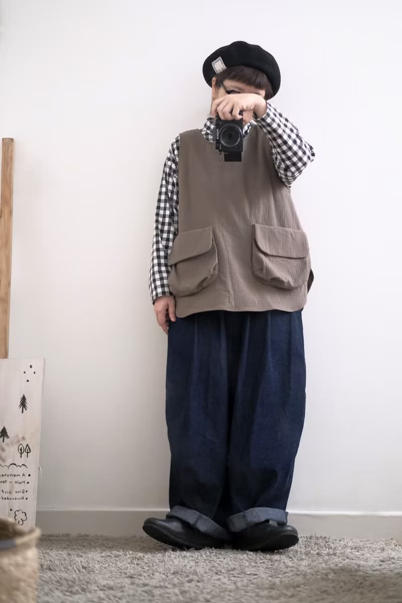 厚磅牛仔深海藍寬版打折落地褲