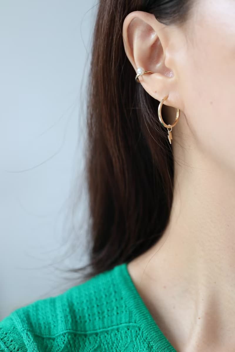 14K Natural Pearl Cuff 天然珍珠耳夾耳環