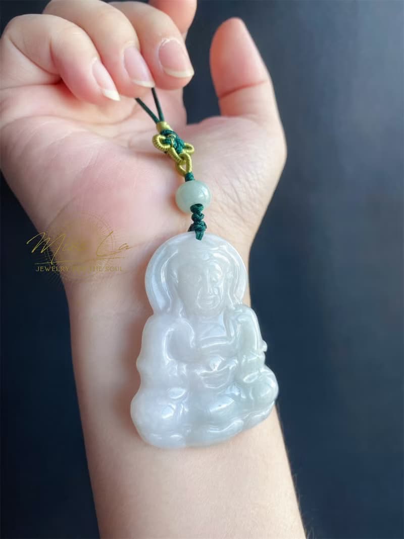 緬甸玉翡翠 正庄觀音 菩薩 掛件 玉牌 天然石 禮物