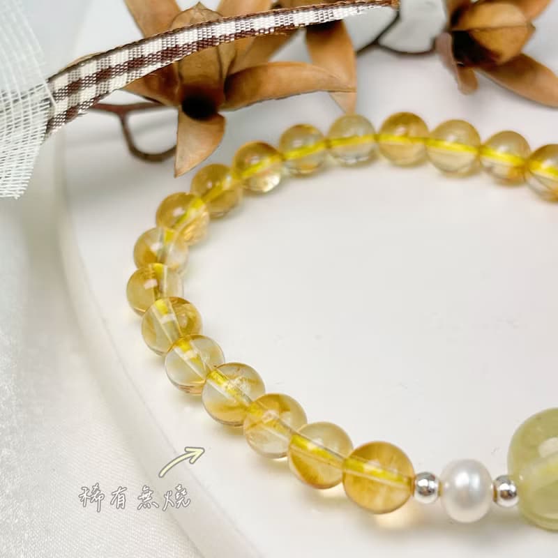 招財/擋煞/防小人-黃水晶貔貅手鍊