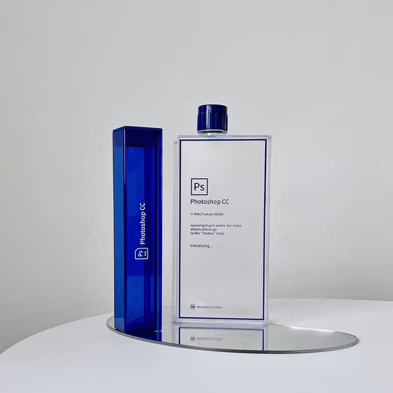 A5方形分體式冷水壺 扁扁的便攜水杯 -  白雲朵