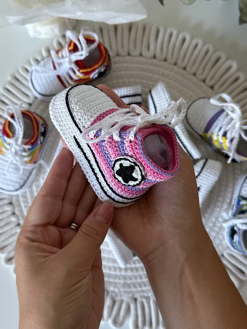 Cute Converse Baby Booties Baby Newborn Shoes Gift Baby Reveal Party Family Look