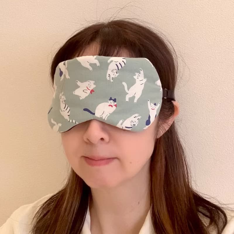 日本眼罩 Happy Cat | 可調整長度 | 有附收納袋 | 旅行 | 生日