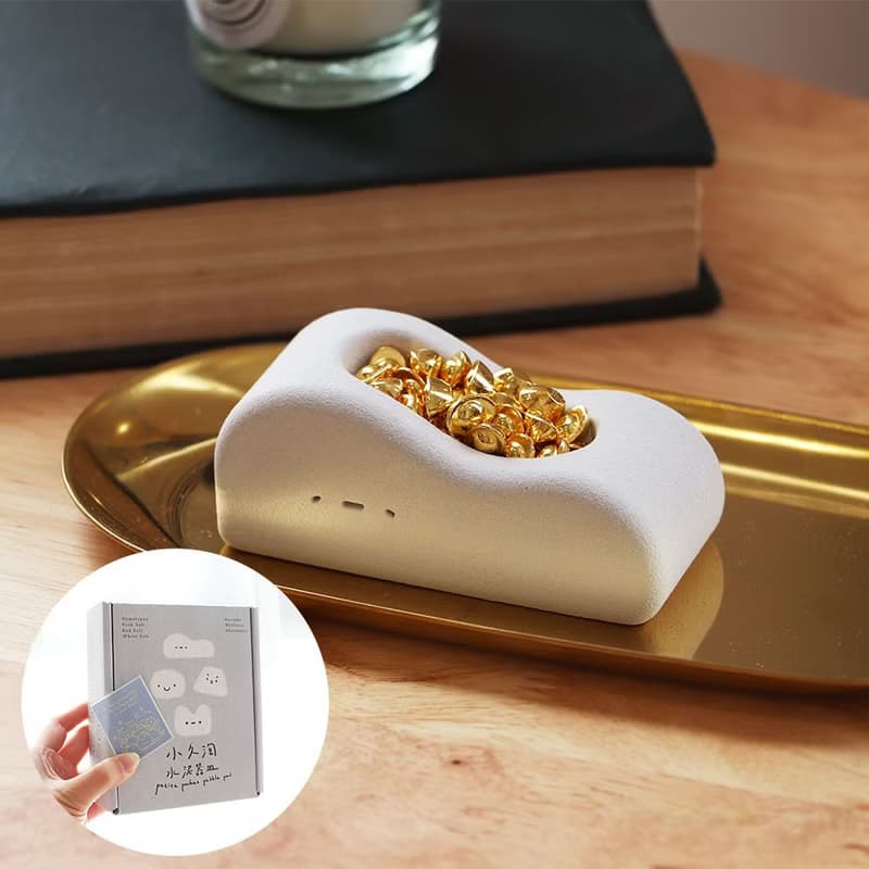 懵懵 金飯丸 I 雲形水泥器皿 含金元寶 辦公室小物 新裝上市