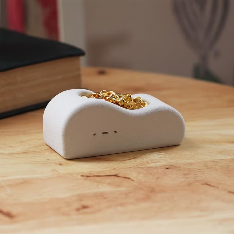 懵懵 金飯丸 I 雲形水泥器皿 含金元寶 辦公室小物 新裝上市