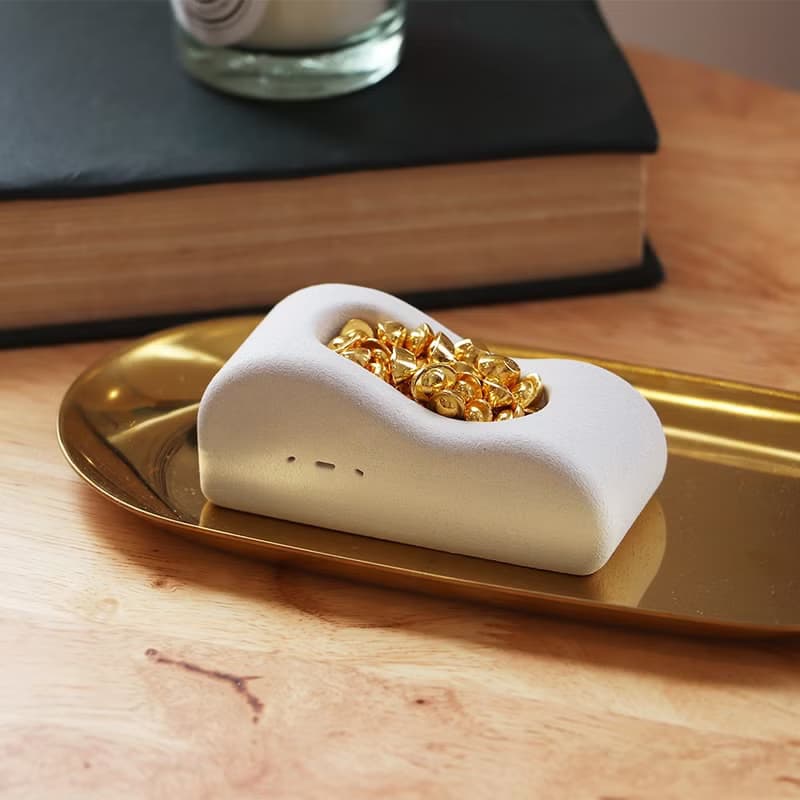 懵懵 金飯丸 I 雲形水泥器皿 含金元寶 辦公室小物 新裝上市