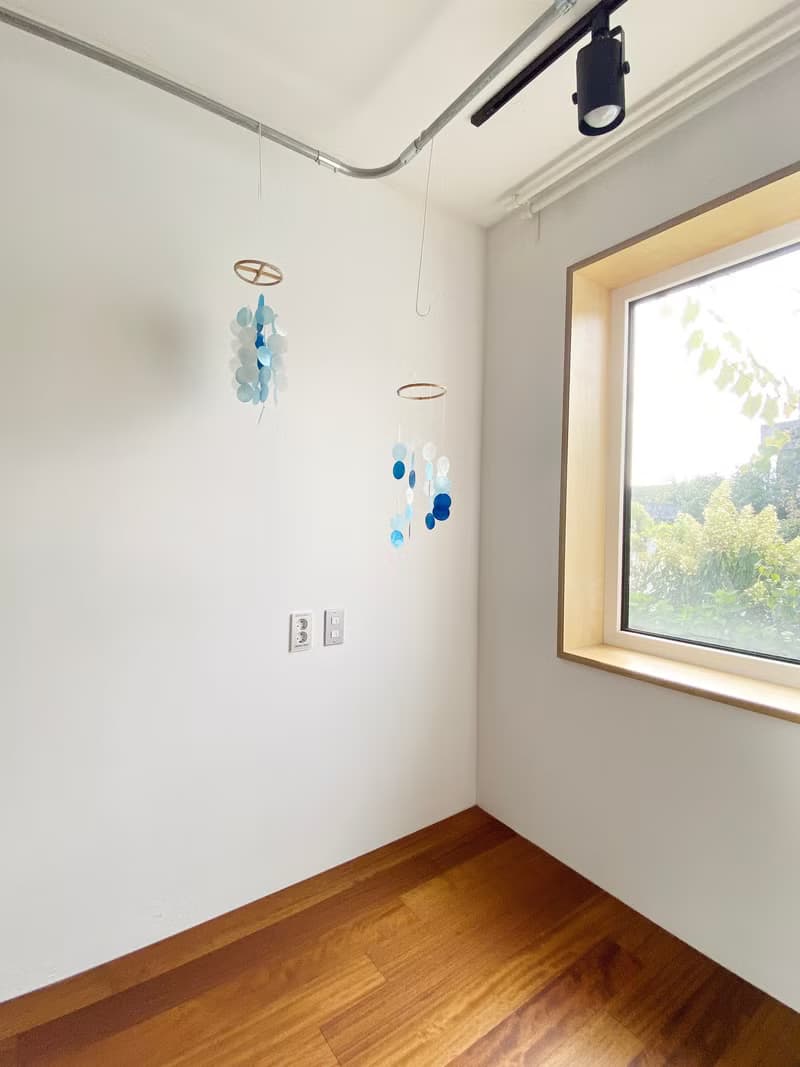 DIY-KIT | Italian Xylophone_Blue Circle | Shell Wind Chime Mobile | #0-330