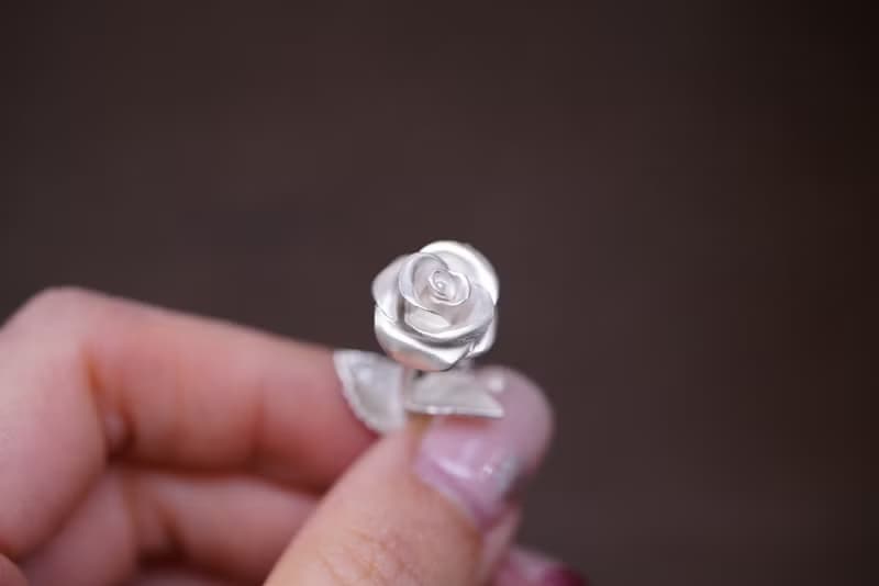925 純銀 手作玫瑰花吊咀連SN2/18吋頸鍊 (P375)