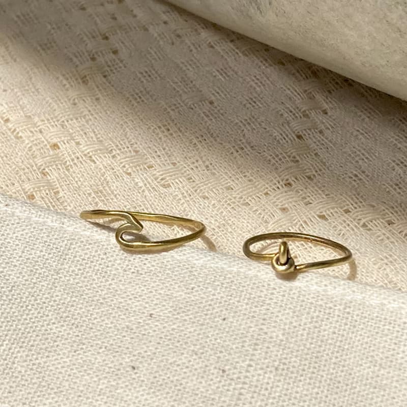 老林雜貨 | 黃銅線戒 設計款(海浪/扭結/蝴蝶餅/圈圈)