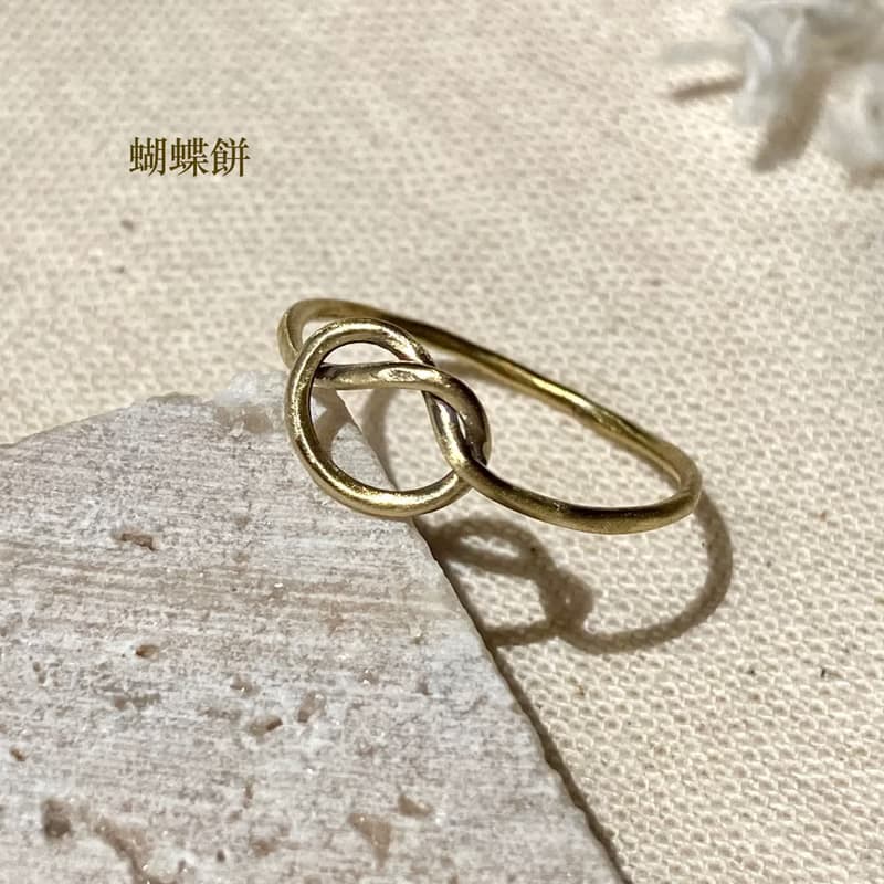 老林雜貨 | 黃銅線戒 設計款(海浪/扭結/蝴蝶餅/圈圈)
