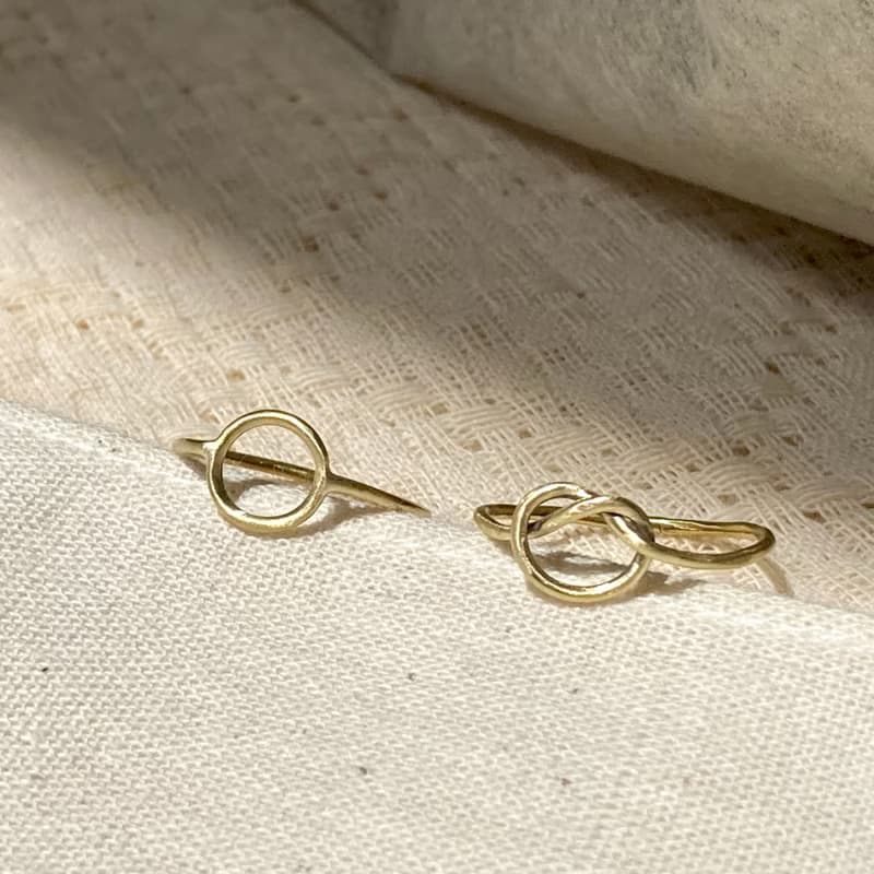 老林雜貨 | 黃銅線戒 設計款(海浪/扭結/蝴蝶餅/圈圈)