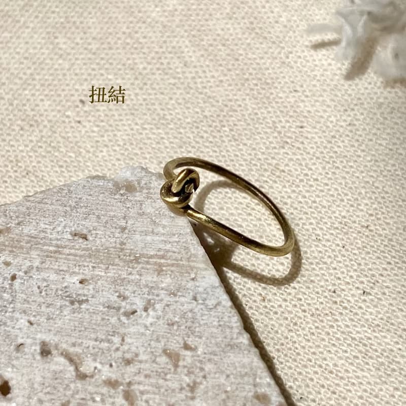 老林雜貨 | 黃銅線戒 設計款(海浪/扭結/蝴蝶餅/圈圈)
