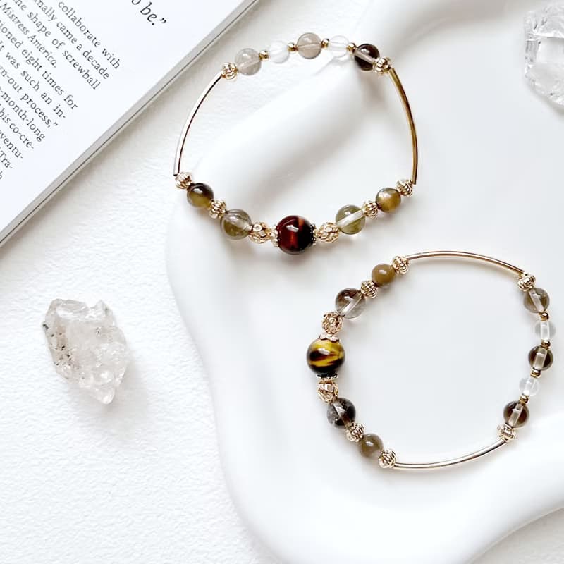 【天行者】虎眼石水晶碎石設計手鍊