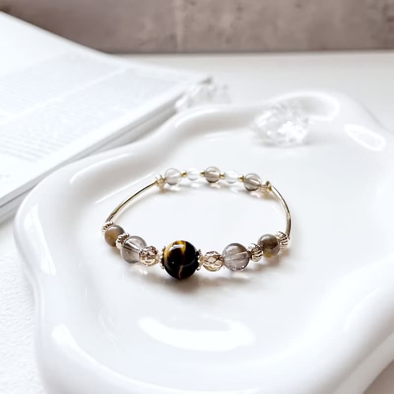 【天行者】虎眼石水晶碎石設計手鍊