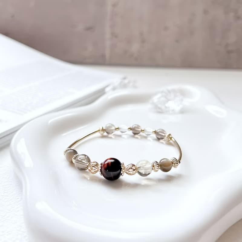 【天行者】虎眼石水晶碎石設計手鍊