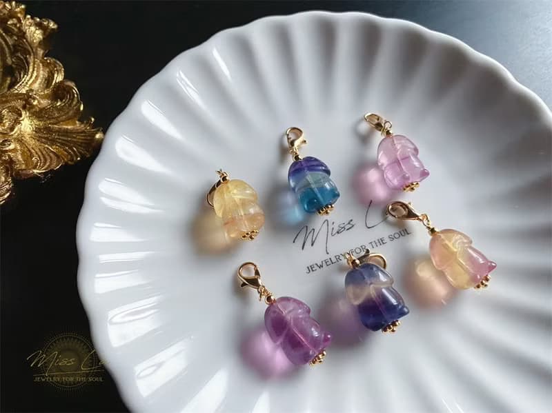 螢石 丁丁 招財 水晶 招桃花 招人緣 隨意扣 禮物 Fluorite