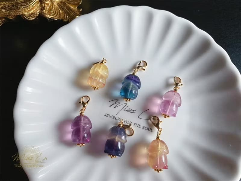 螢石 丁丁 招財 水晶 招桃花 招人緣 隨意扣 禮物 Fluorite