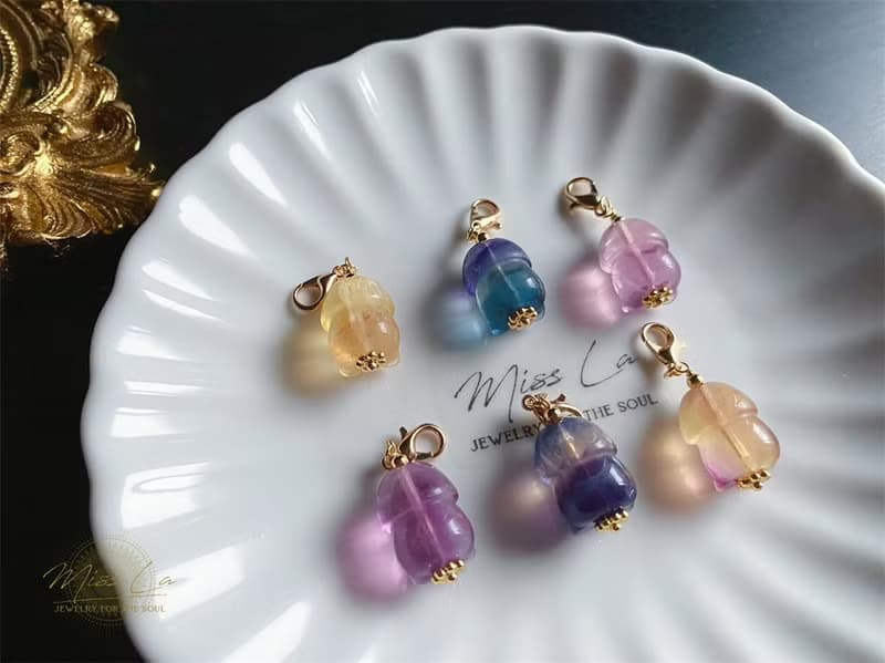 螢石 丁丁 招財 水晶 招桃花 招人緣 隨意扣 禮物 Fluorite